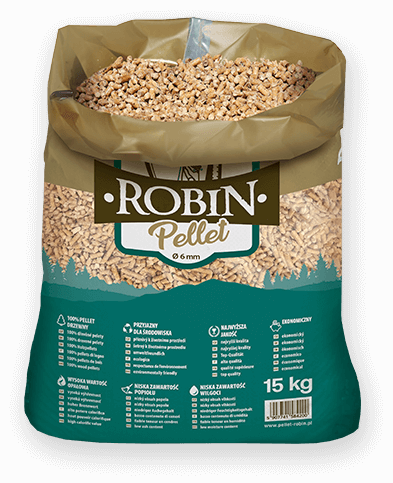 worek pelletu opałowego Robin do kupienia w Trzebnie lub sklepie internetowym
